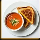 Grilled Cheese with Lentil Soup