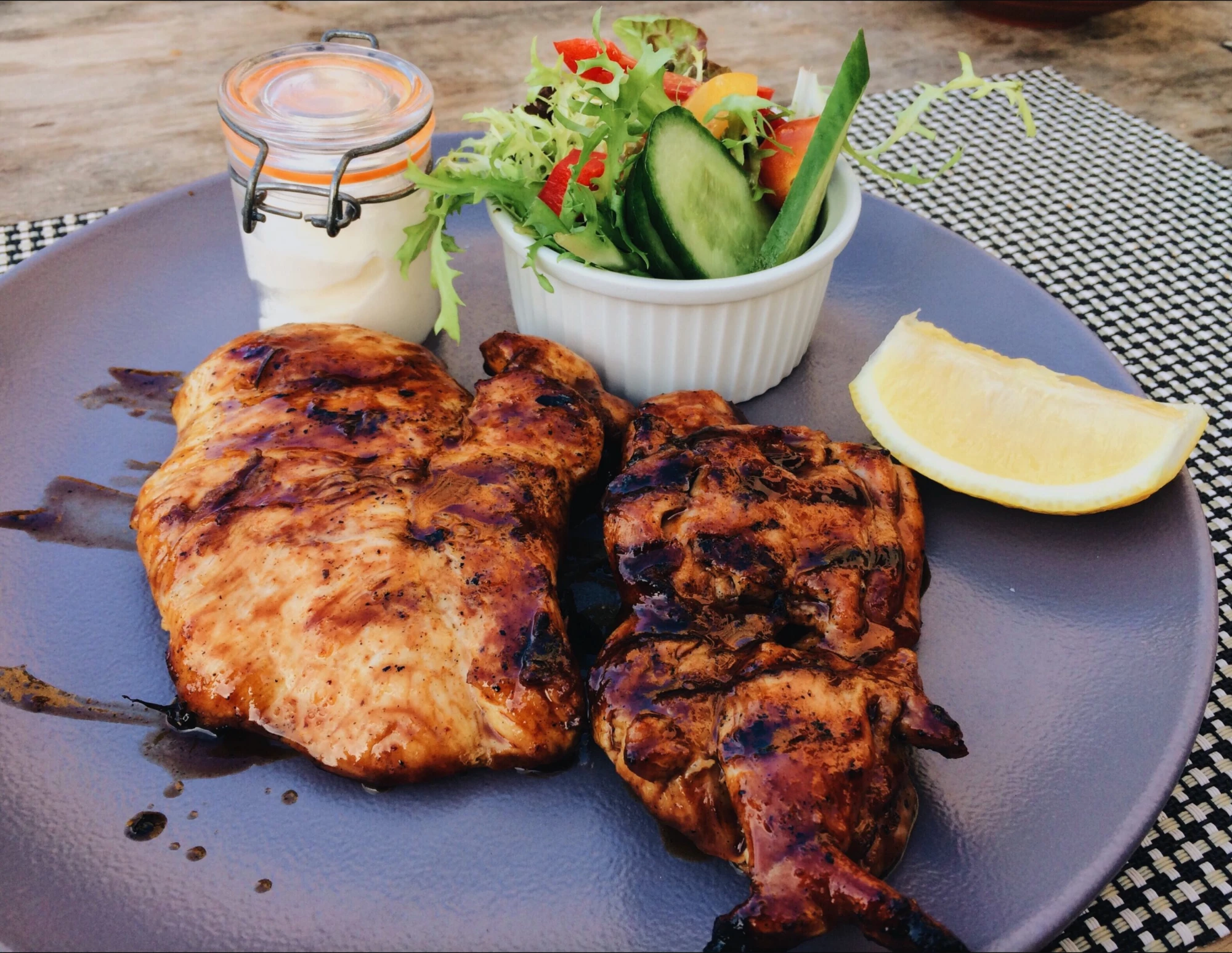 Lime chicken with house salad